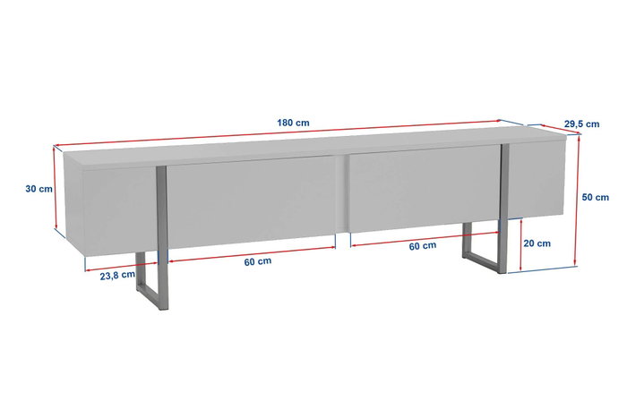Nordure Soporte para TV Serenity Antracita y Negro